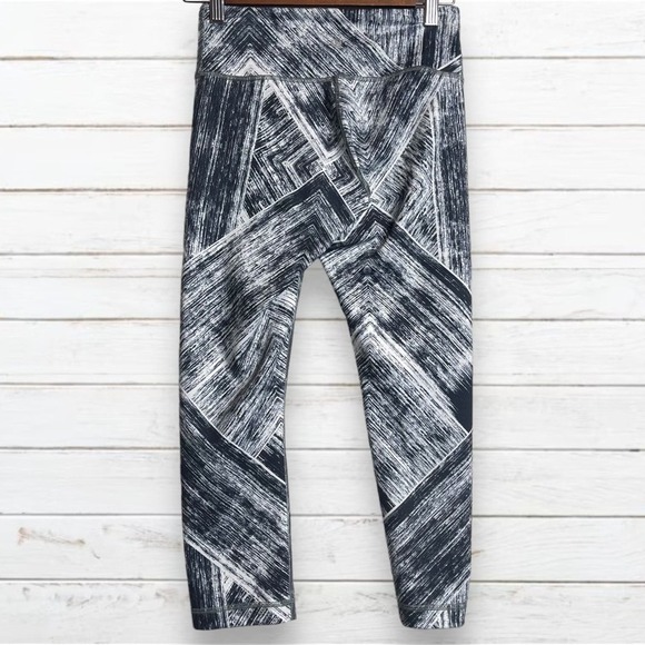 Lululemon Leggings Size 4 Wunder Under Leggings White Black - Picture 4 of 7